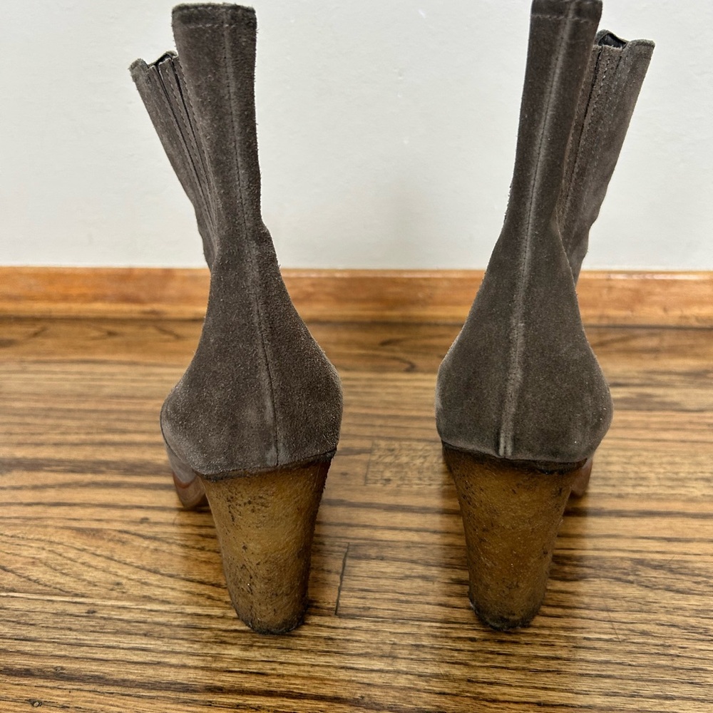 Prada Chelsea Suede Heeled Boots - Picture 12 of 16